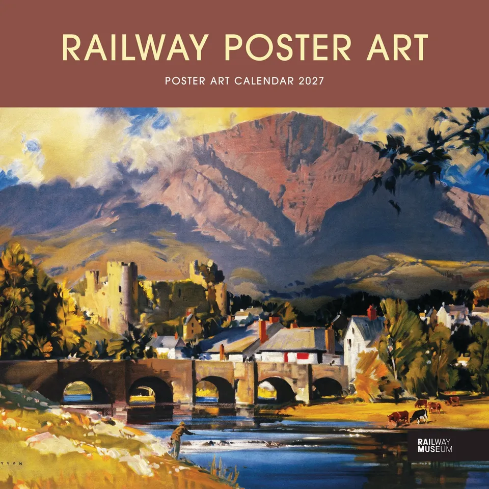 otter-house-railway-poster-art-nrm-wall-calendar-2027-eisenbahn image 1