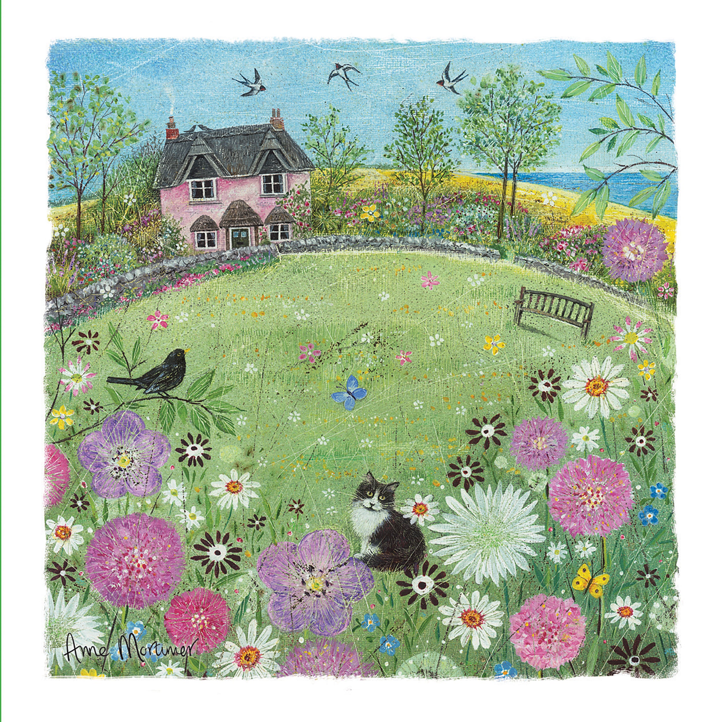 otter-house-country-cottages-briefkarten-10er-set-blumen image 3