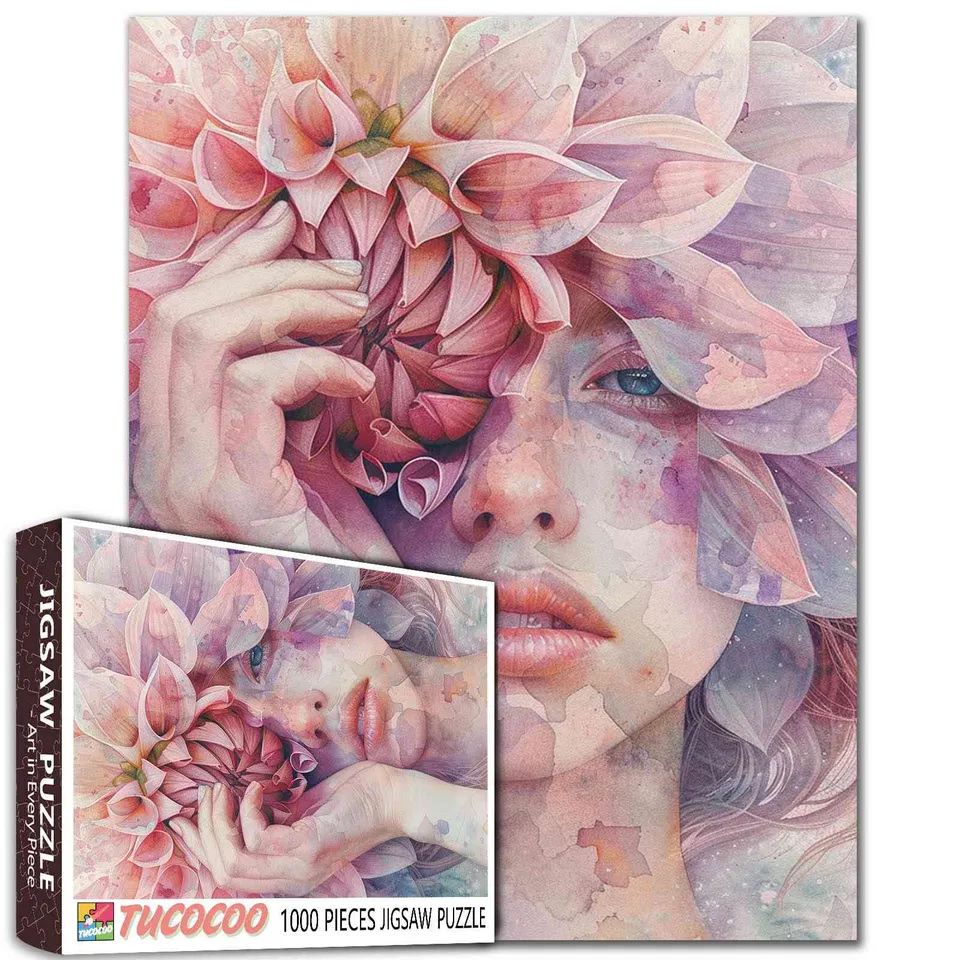 tucocoo-flower-goddess-puzzle-1000-teile-blumenfrau image 1