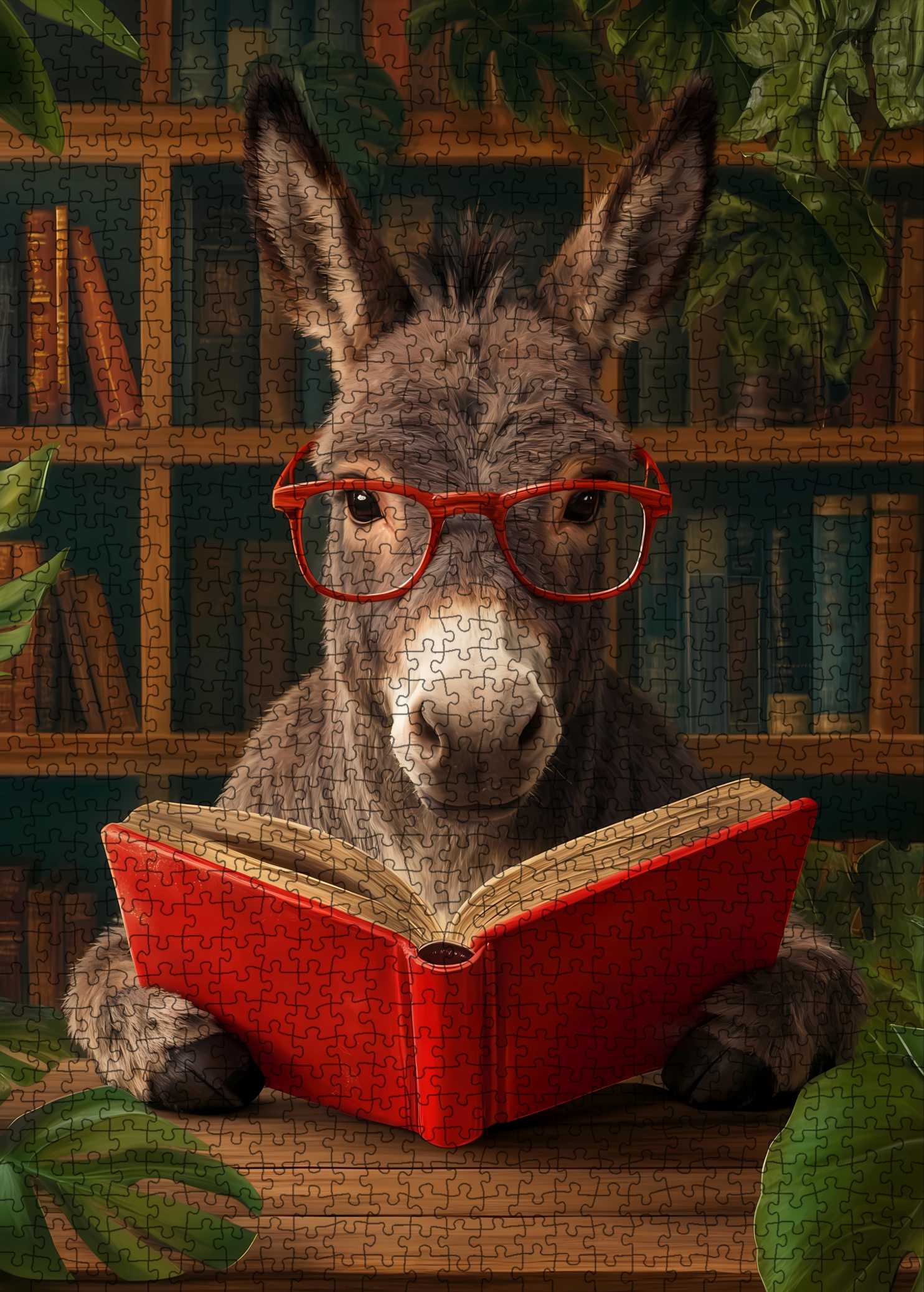 tucocoo-bookish-donkey-puzzle-1000-teile-esel image 2