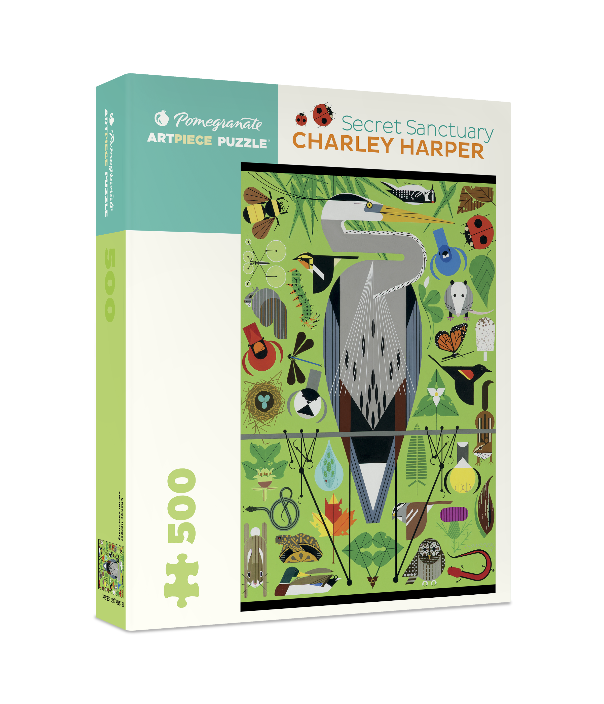 pomegranate-charley-harper-secret-sanctuary-puzzle-500-teile image 1