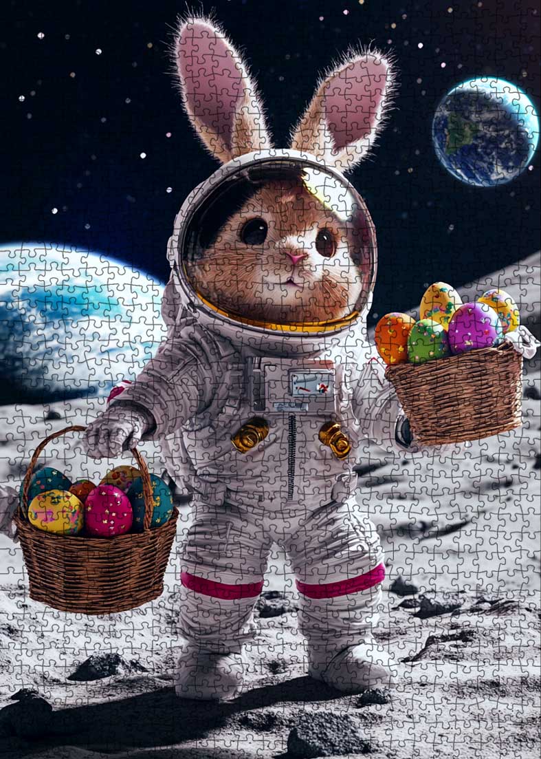 tucocoo-easter-bunny-on-the-moon-puzzle-1000-teile-ostern image 5