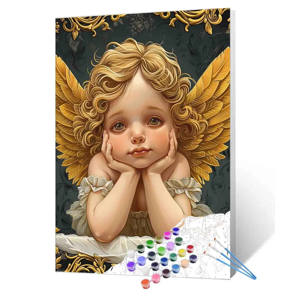 tucocoo-paint-by-numbers-golden-winged-angel-malen-nach-zahlen-40x50 image 1