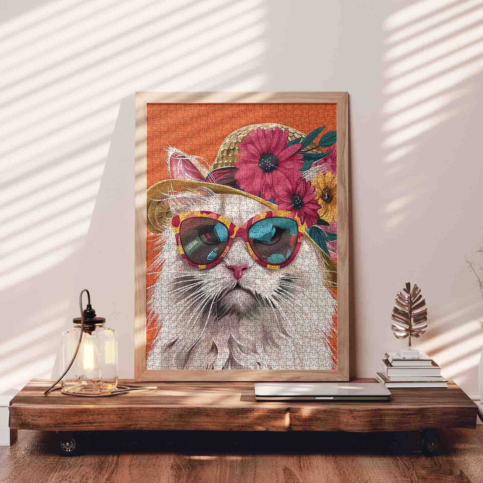 tucocoo-jigsaw-puzzles-cute-cat-wear-sunglass-puzzle-1000-teile-katze image 3
