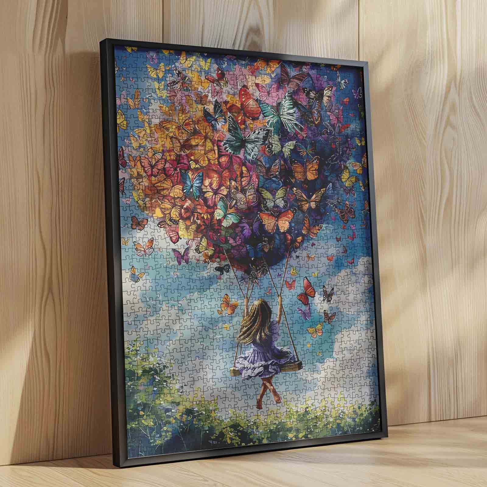 tucocoo-girl-swinging-butterfly-balloons-puzzle-1000-teile image 4