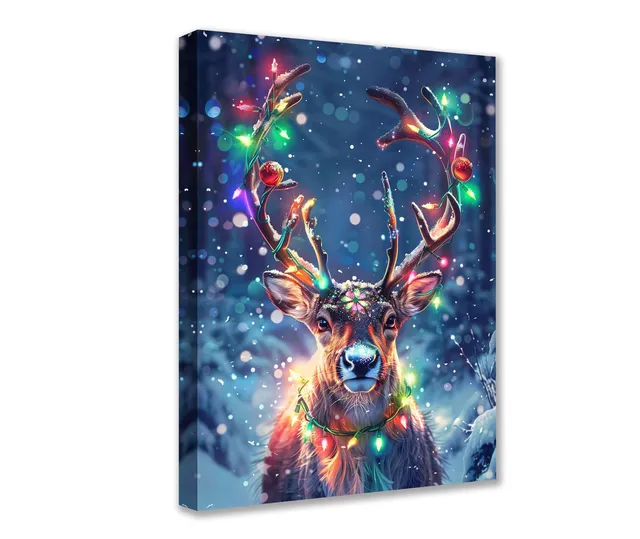 tucocoo-festive-reindeer-leinwandbild-30x40-rentier image 1