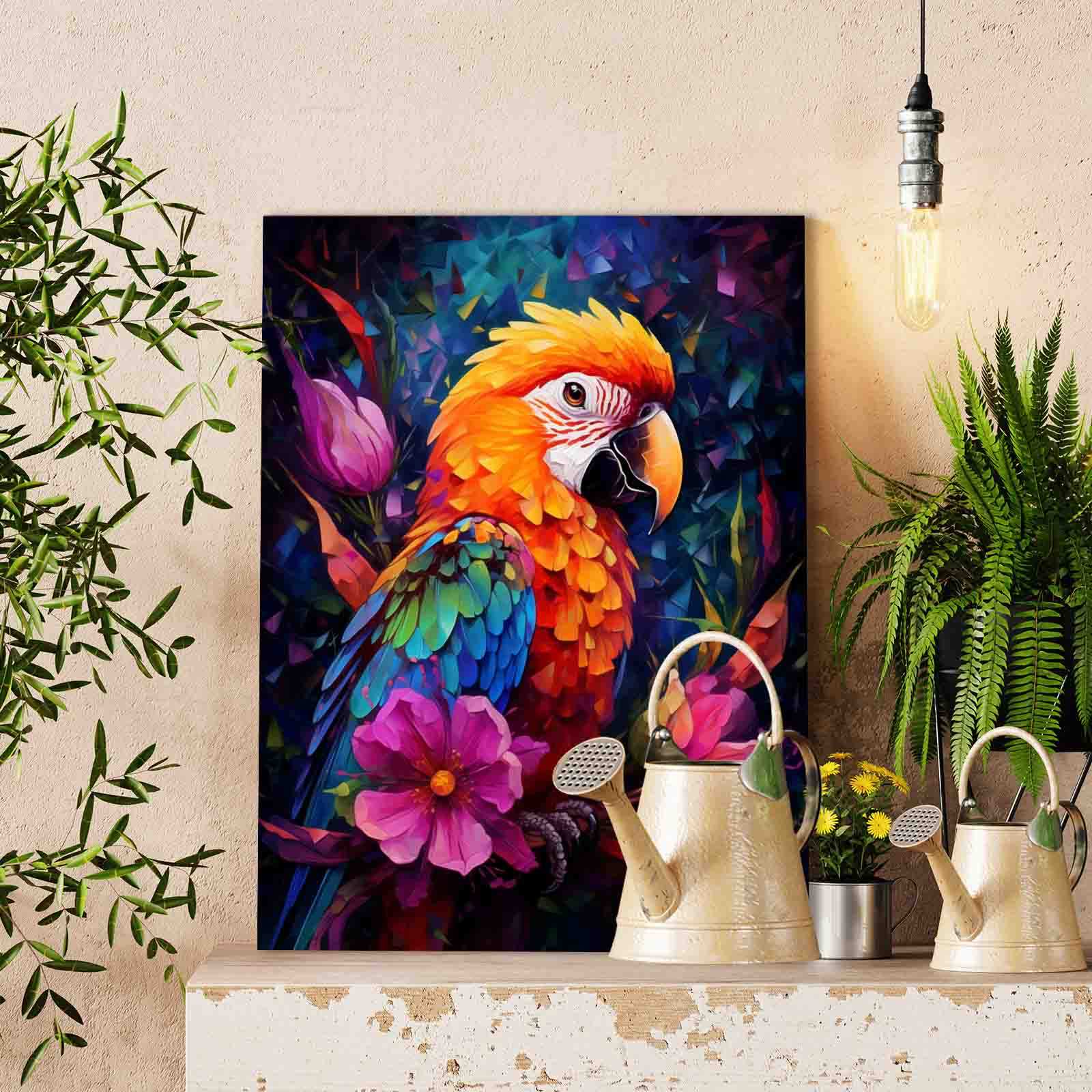 tucocoo-rainbow-macaw-bloom-malen-nach-zahlen-ohne-rahmen image 2