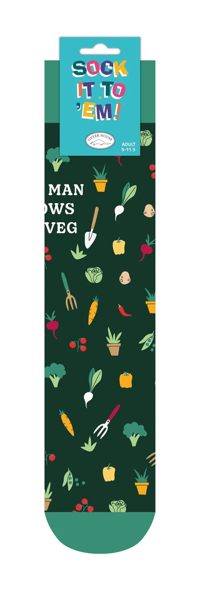 otter-house-this-man-knows-his-veg-socken-1-paar image 1