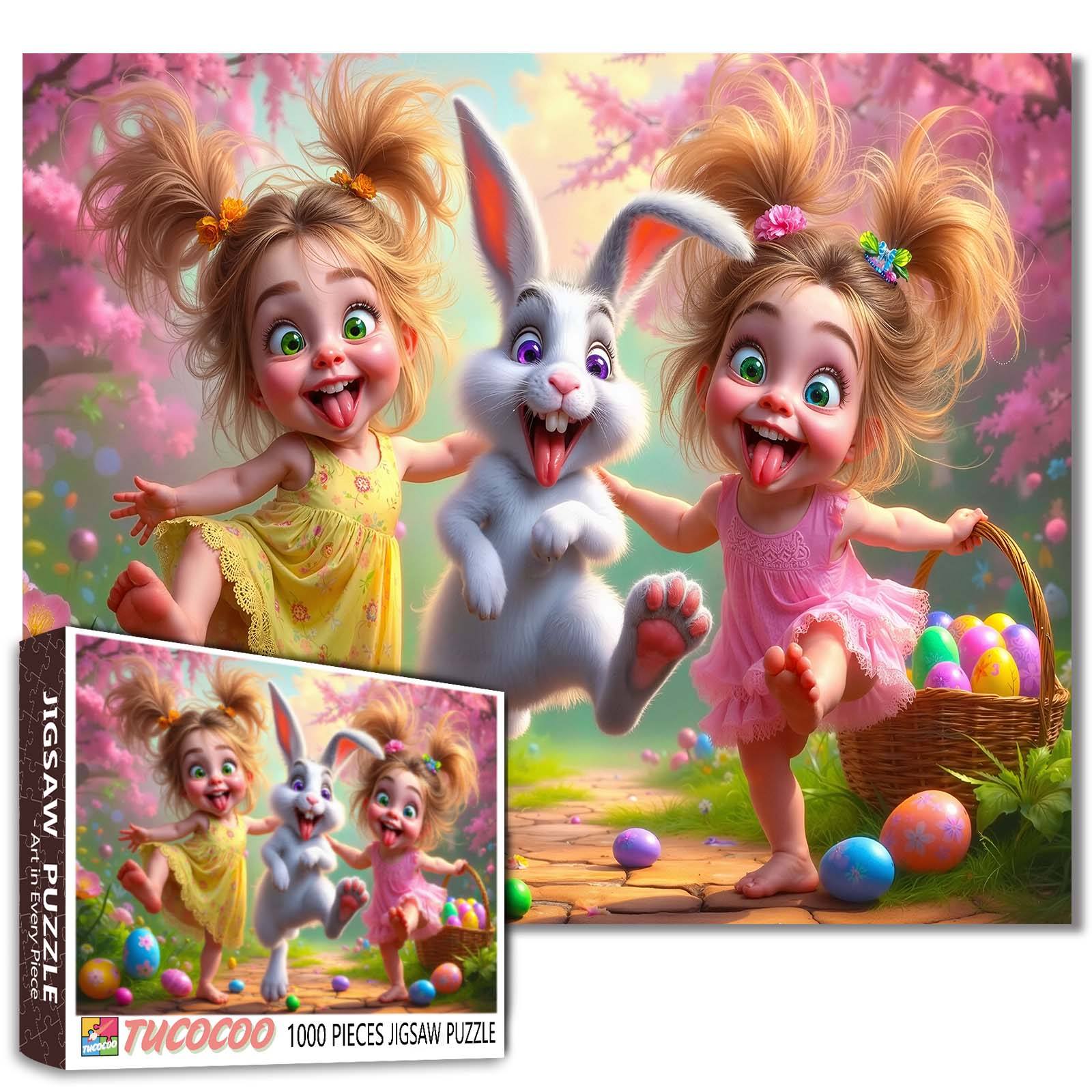 tucocoo-playful-kids-easter-bunny-garden-puzzle-1000-teile image 1