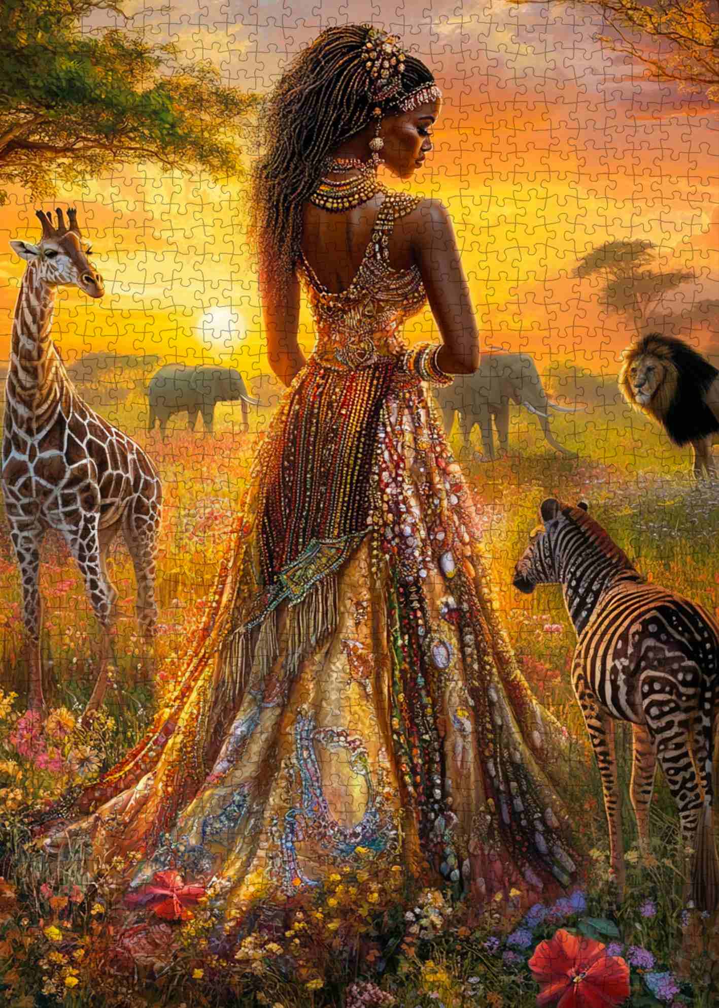 tucocoo-majestic-beauty-african-sunset-puzzle-1000-teile-afrika image 2