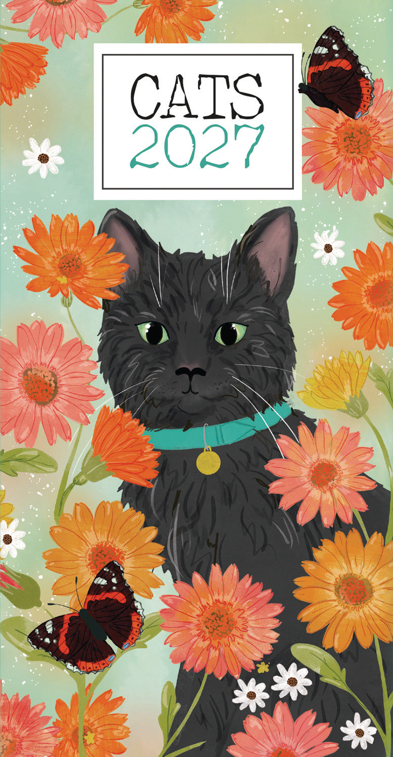 otter-house-cats-illustrated-slim-diary-2027-taschenkalender-katzen image 1