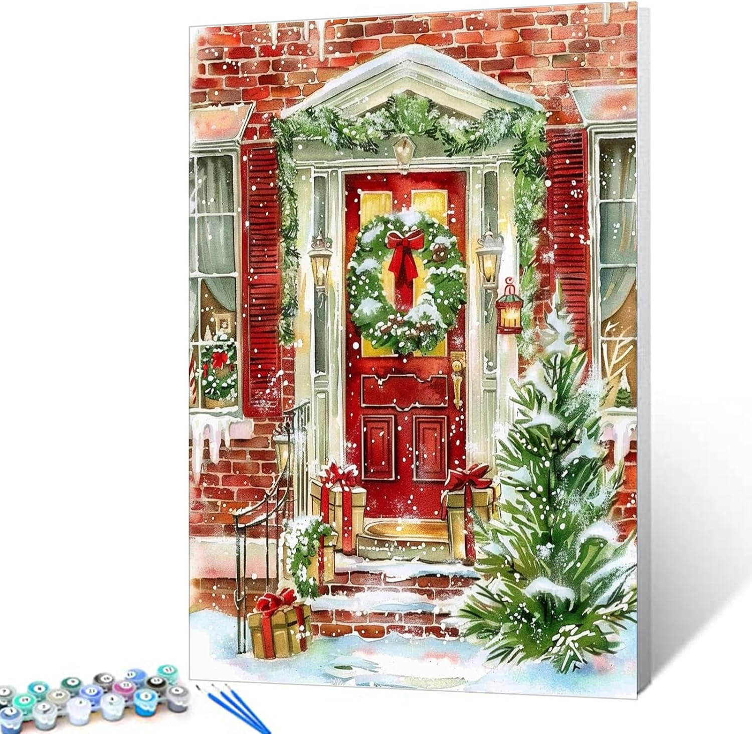 tucocoo-christmas-cheer-doorstep-malen-nach-zahlen-40x50-winter image 1