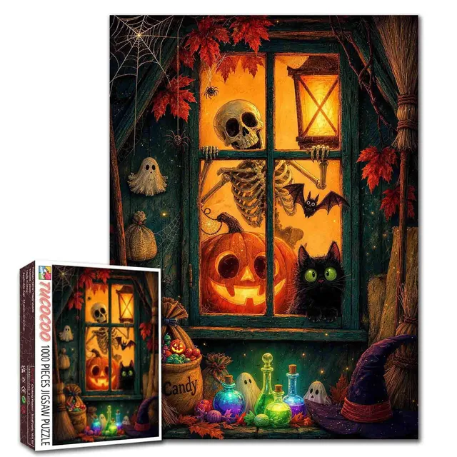 tucocoo-haunted-halloween-window-puzzle-1000-teile-k-rbis image 1