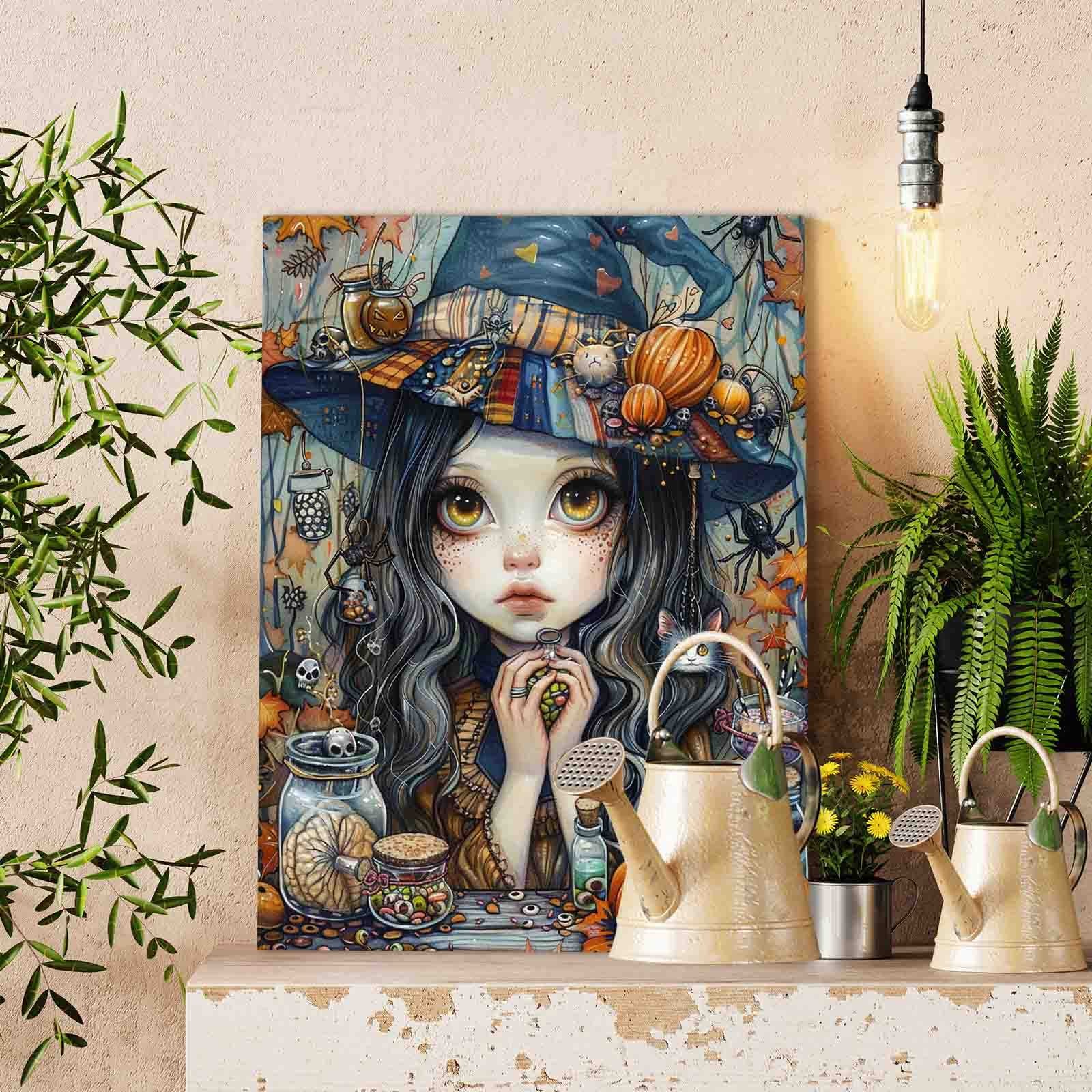 tucocoo-paint-by-numbers-vintage-hexe-malen-nach-zahlen-40x50 image 2