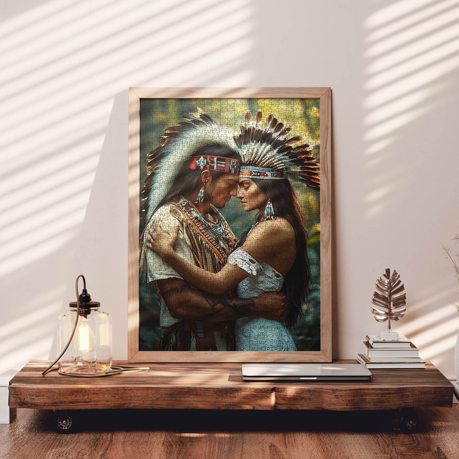 tucocoo-native-couple-headdress-puzzle-1000-teile-paar image 3