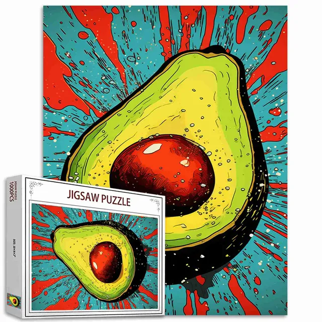 tucocoo-pop-art-avocado-puzzle-1000-teile-modern image 1
