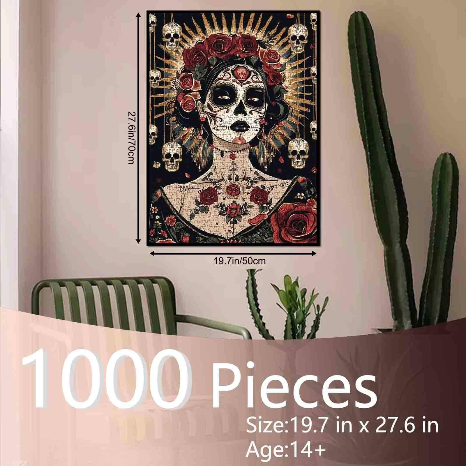 tucocoo-sugar-skull-rose-queen-puzzle-1000-teile-portrait image 5