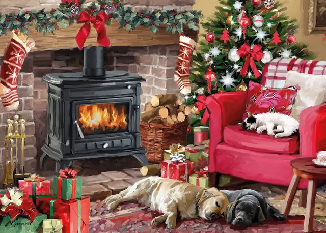 otter-house-fireside-snuggles-puzzle-1000-teile-tiere image 1