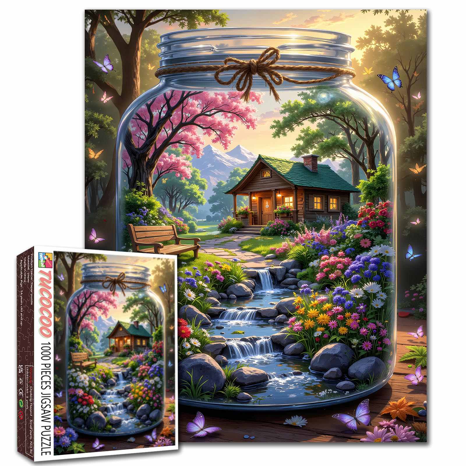tucocoo-enchanted-cottage-garden-puzzle-1000-teile-garten image 1