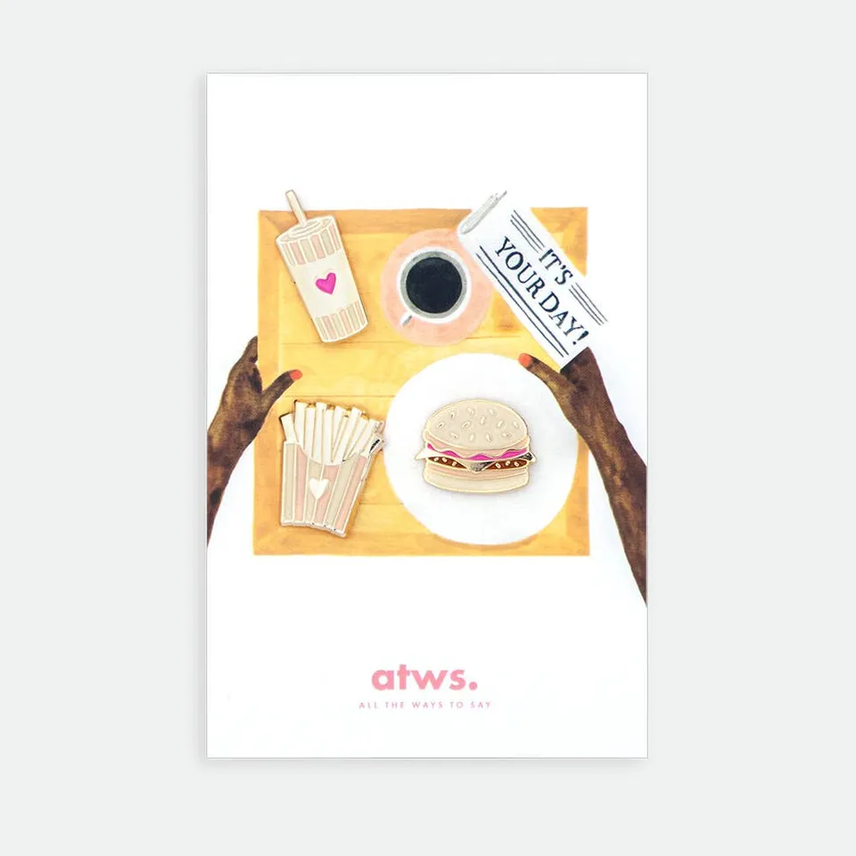 all-the-ways-to-say-junk-food-xl-pin-burger-pommes-gold image 1