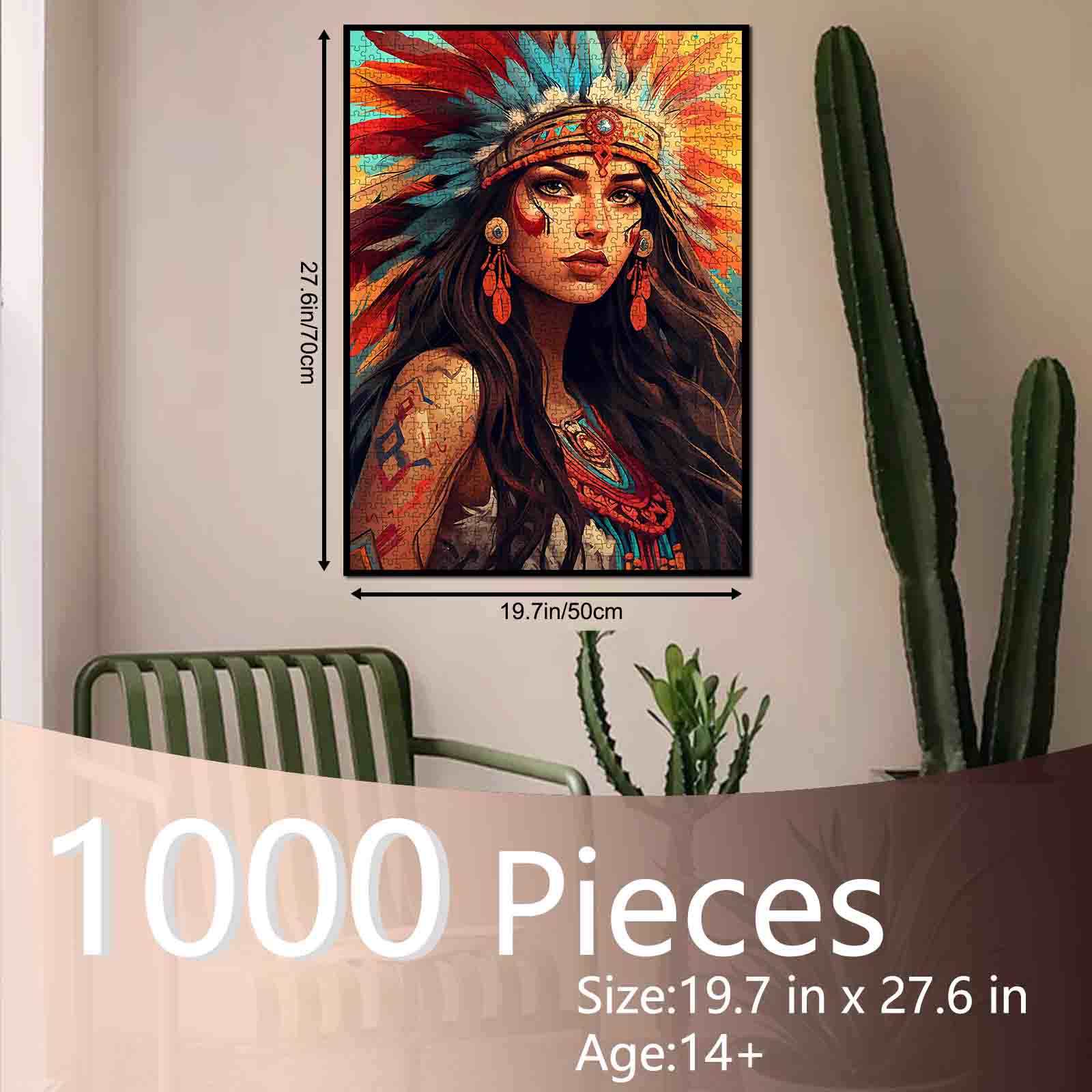 tucocoo-native-america-woman-puzzle-1000-teile-portrait image 5