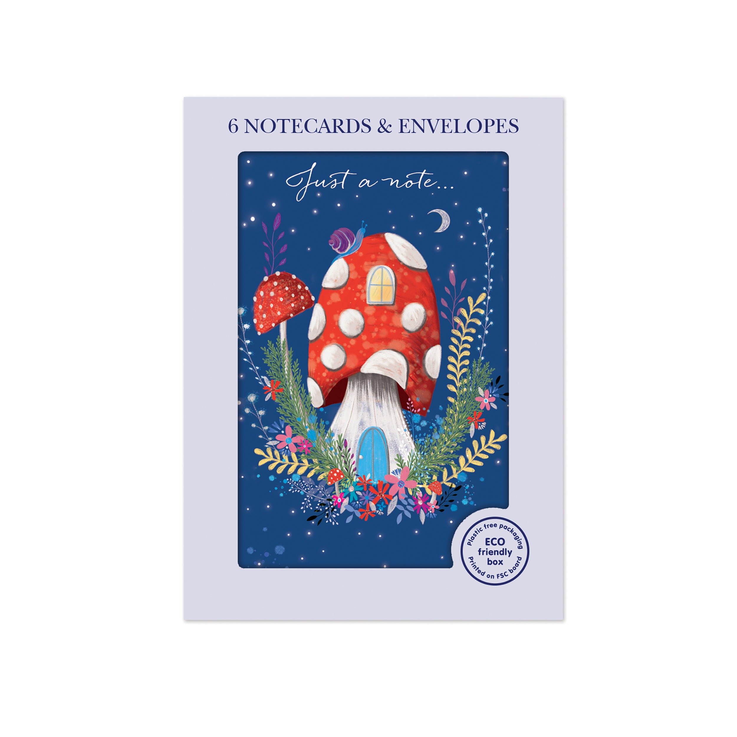 otter-house-stationery-gift-toadstools-mini-notizkarten-6er-pilz image 1