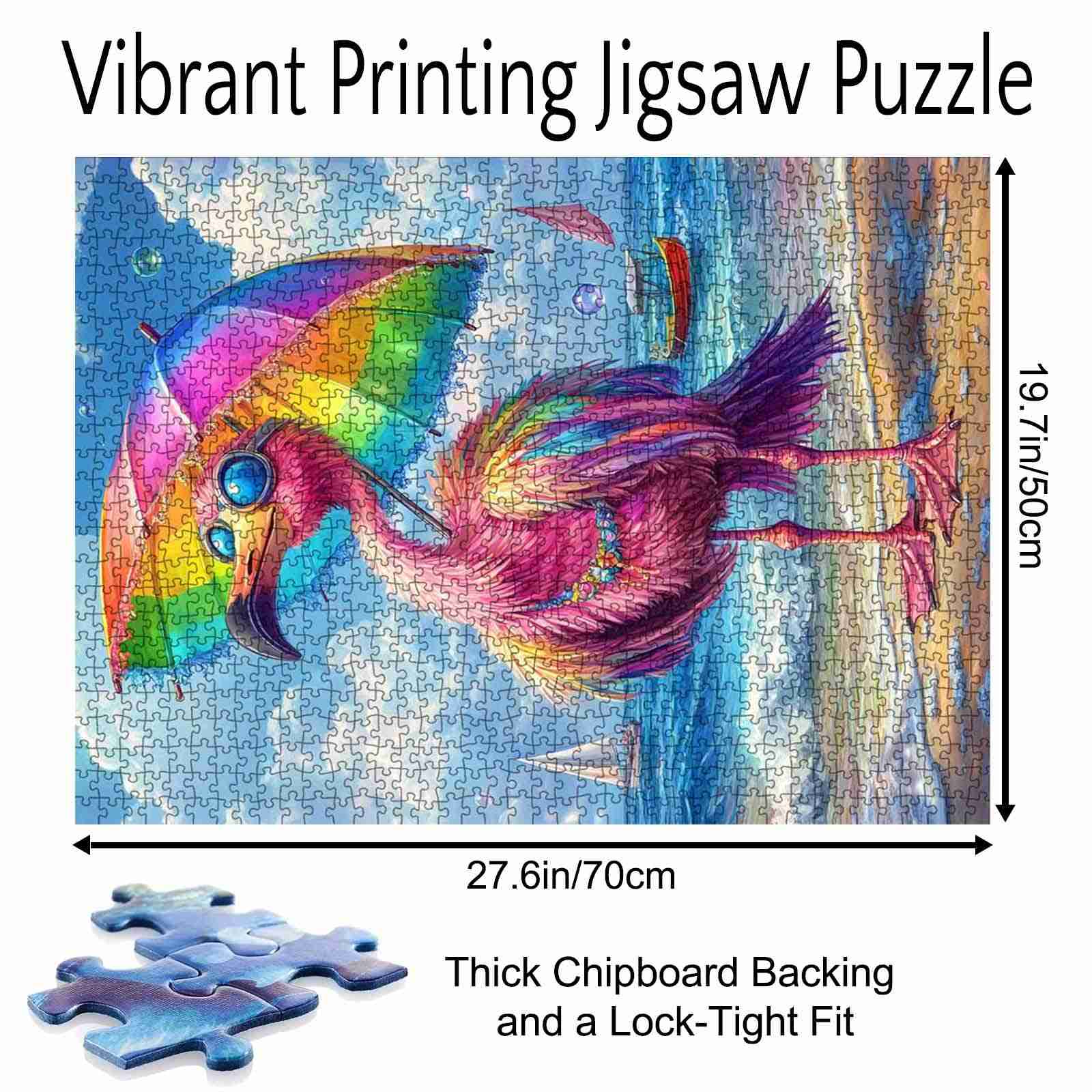tucocoo-jigsaw-puzzles-colorful-flamingo-puzzle-1000-teile-strand image 5