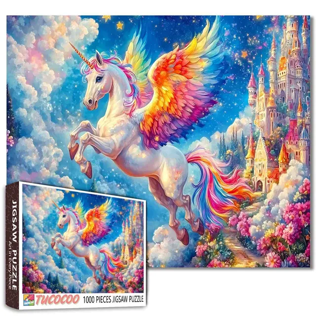 tucocoo-unicorn-puzzle-1000-teile-regenbogen-fantasy image 1