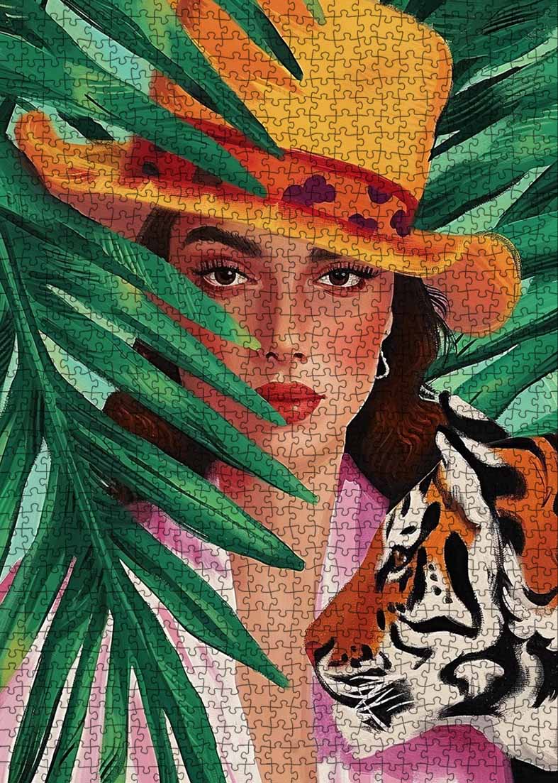 tucocoo-tropical-beauty-tiger-puzzle-1000-teile-dschungel image 2
