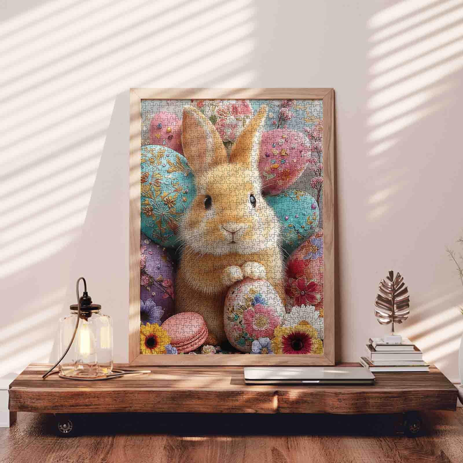 tucocoo-easter-bunny-floral-eggs-puzzle-1000-teile-ostern image 3