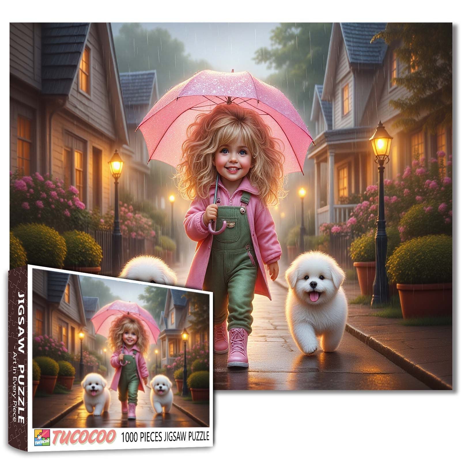 tucocoo-jigsaw-puzzles-rainy-evening-walk-puzzle-1000-teile-m-dchen image 1