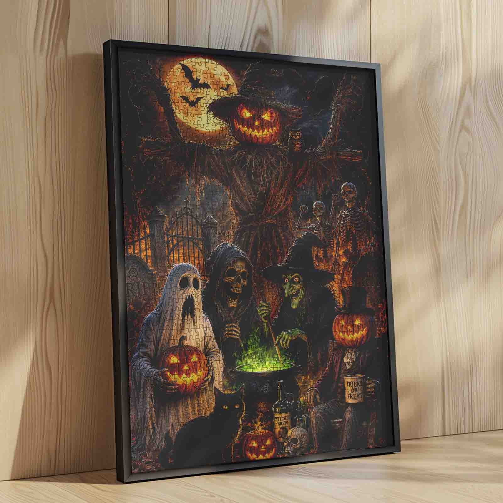tucocoo-haunted-pumpkin-gathering-puzzle-1000-teile-halloween image 4