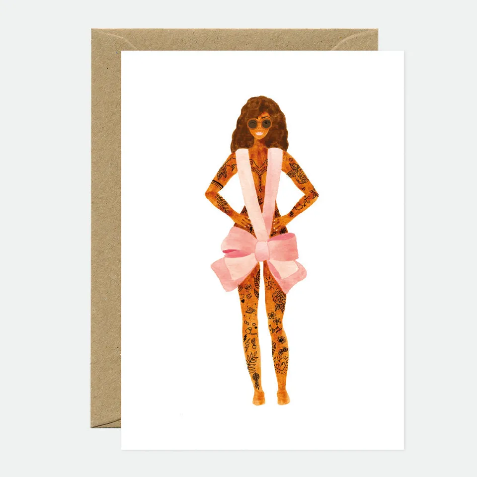 all-the-ways-to-say-woman-gift-gru-karte-a6-schleifen-motiv image 1