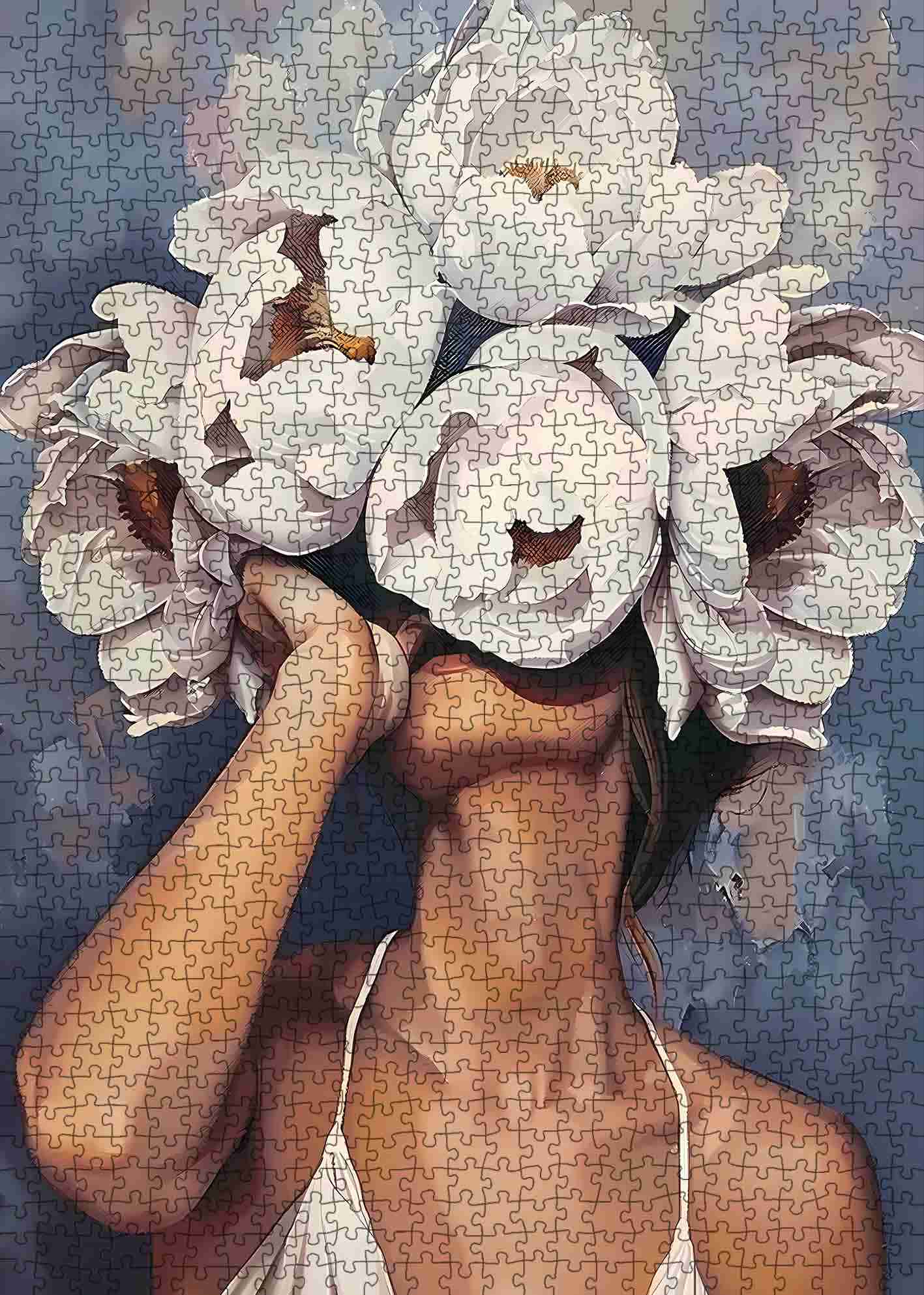 tucocoo-jigsaw-puzzles-wei-e-blume-puzzle-1000-teile-portrait image 2