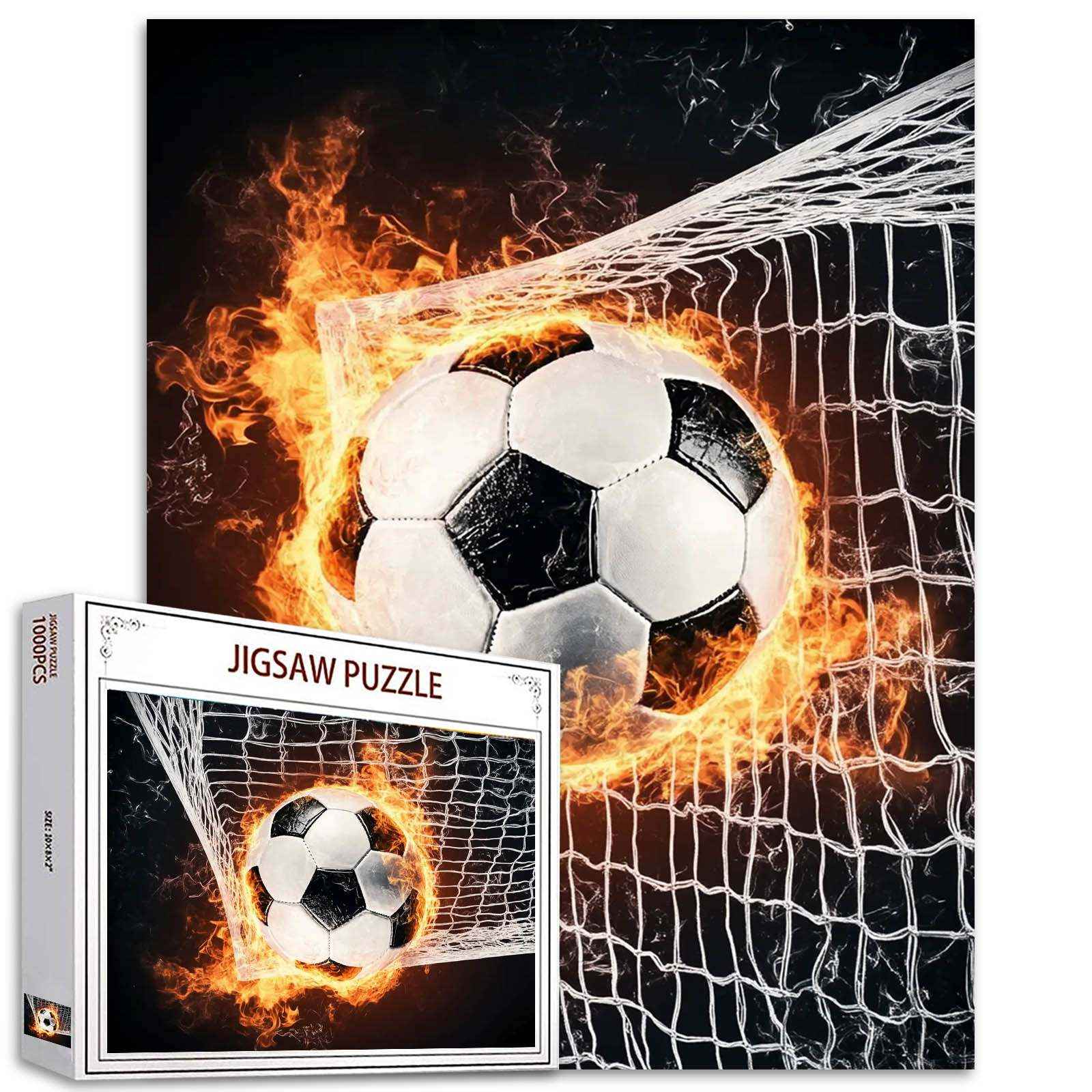 tucocoo-fiery-soccer-goal-puzzle-1000-teile-fu-ball image 1