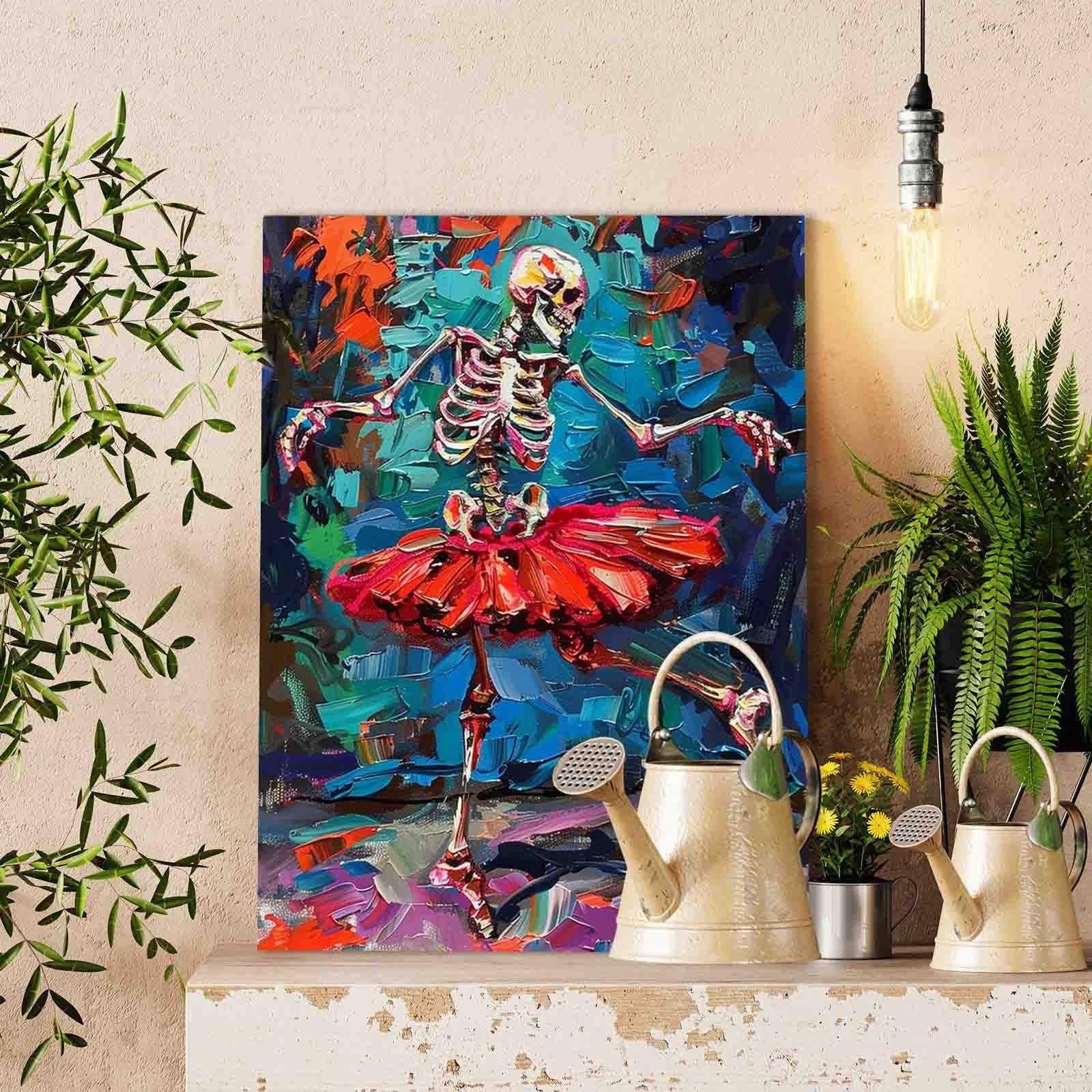 tucocoo-paint-by-numbers-skeleton-ballerina-malen-nach-zahlen-40x50 image 2