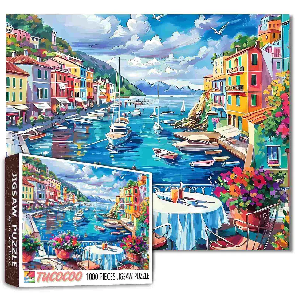 tucocoo-summer-port-puzzle-1000-teile-hafen-landschaft image 1