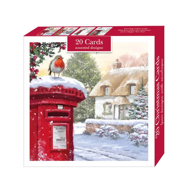 otter-house-christmas-postbox-weihnachtskarten-set-rotkehlchen image 1