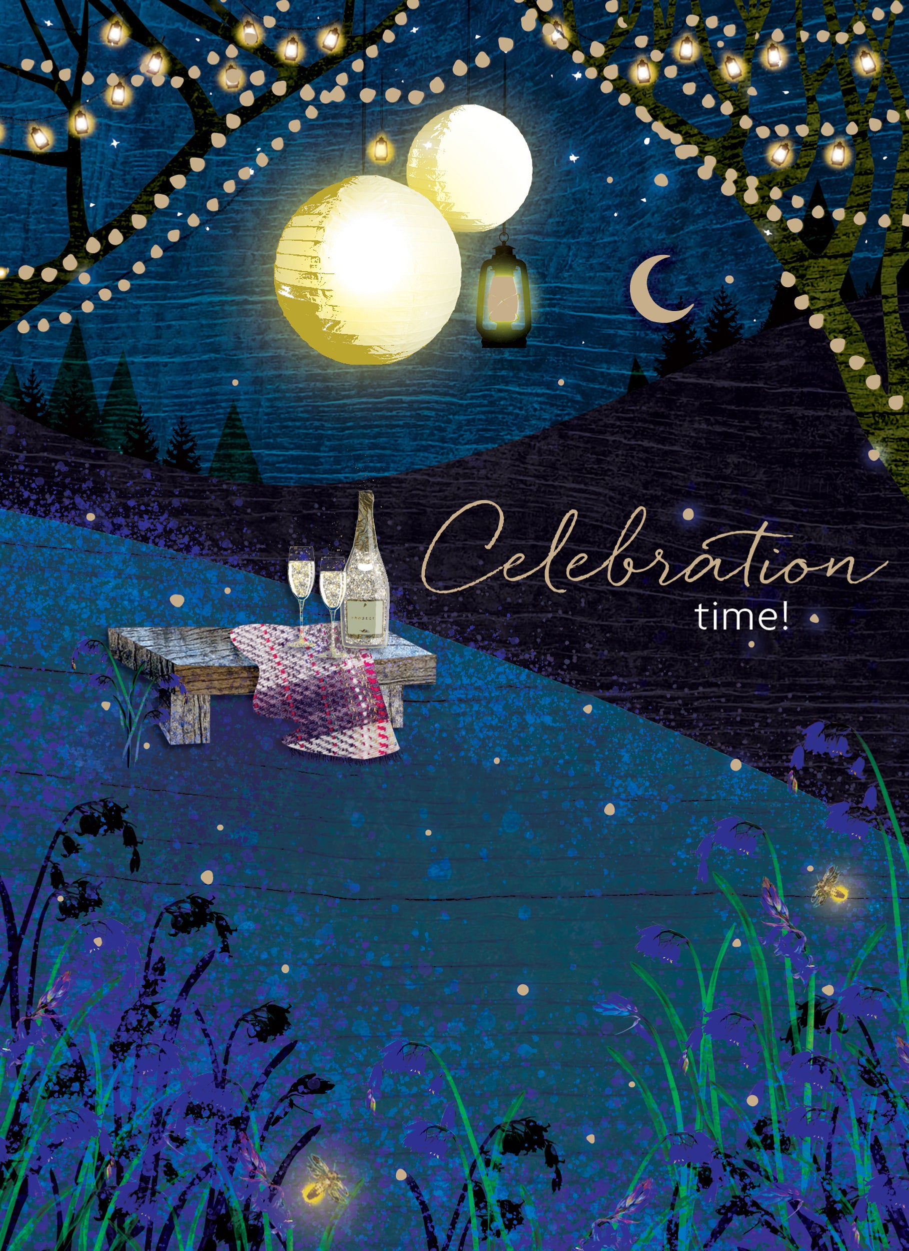 otter-house-midnight-wishes-celebration-picnic-geburtstagskarte-nacht image 1
