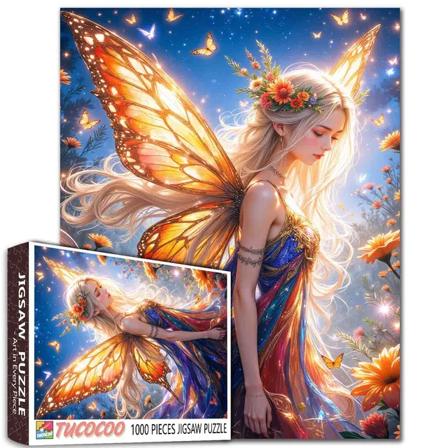 tucocoo-golden-wing-fairy-puzzle-1000-teile-fantasy image 1