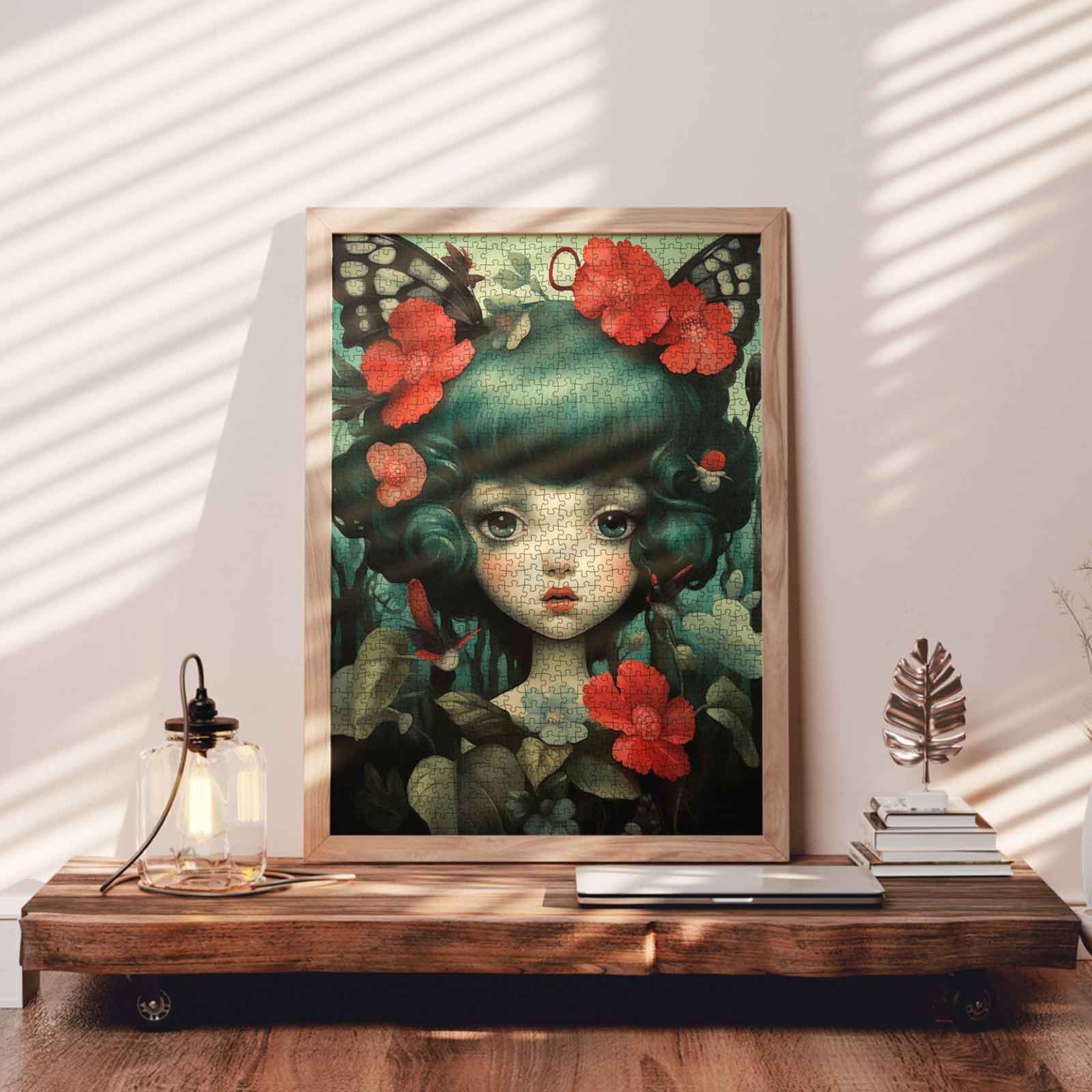 tucocoo-girl-with-red-flowers-puzzle-1000-teile-fantasy image 3