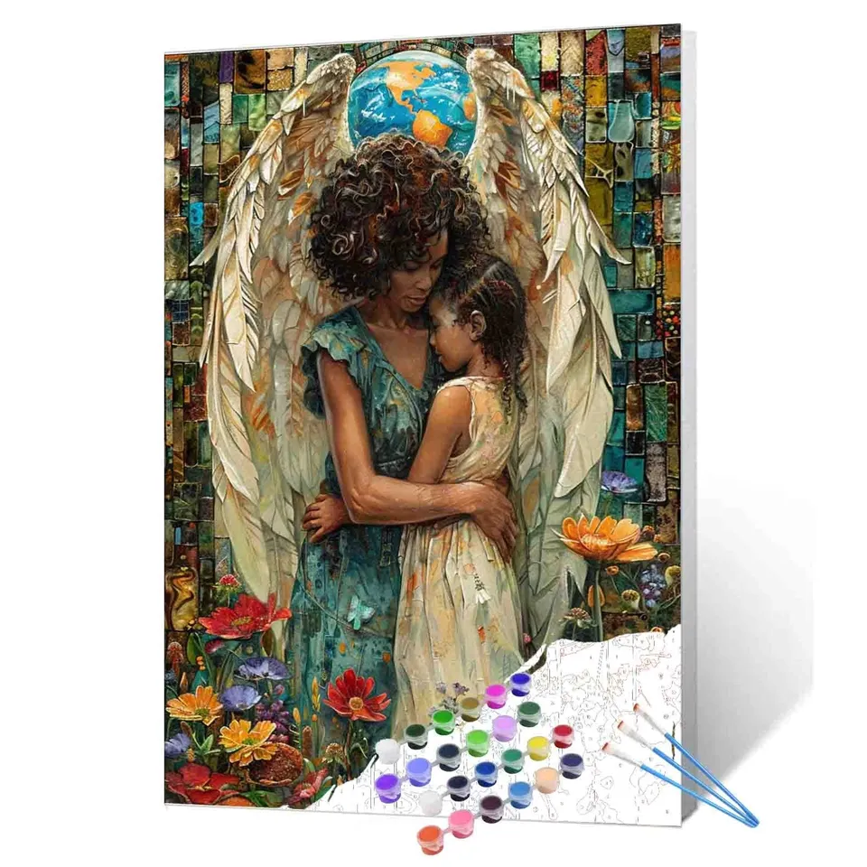 tucocoo-paint-by-numbers-angel-embrace-mother-daughter-40x50 image 1