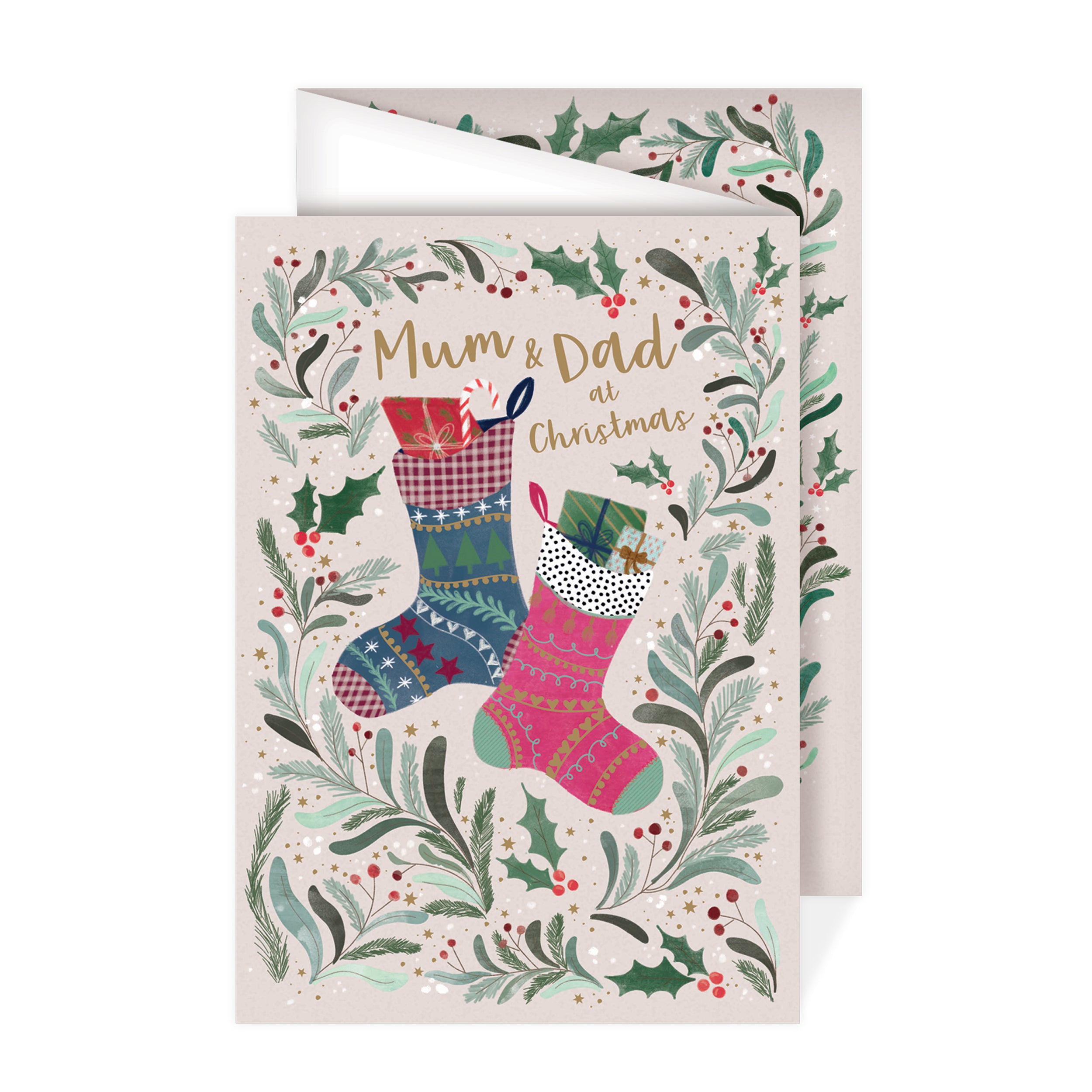 otter-house-weihnachtskarte-mum-dad-str-mpfe-mit-umschlag image 1