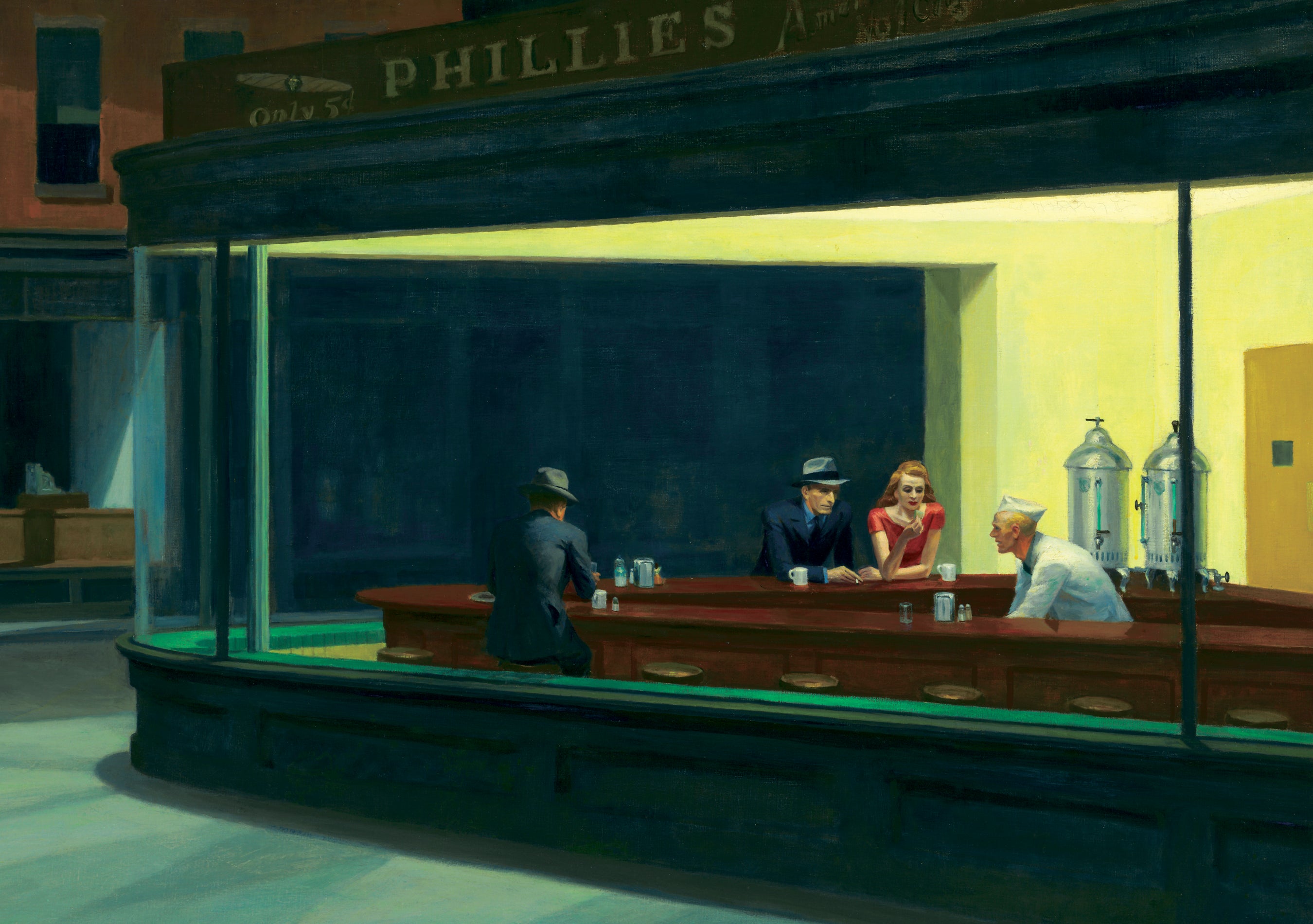 pomegranate-blank-notecards-hopper-klappkarte-nighthawks-einzeln image 1