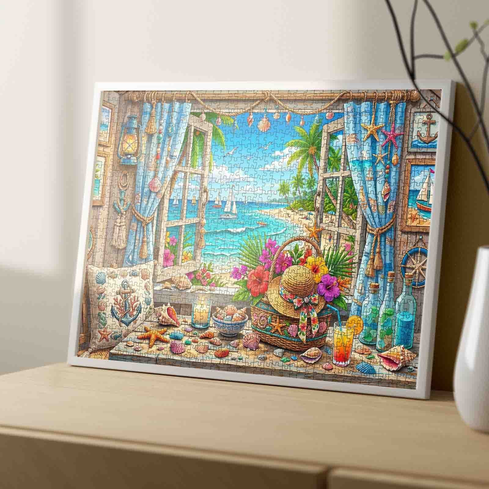 tucocoo-tropical-seaside-window-puzzle-1000-teile-strand image 4