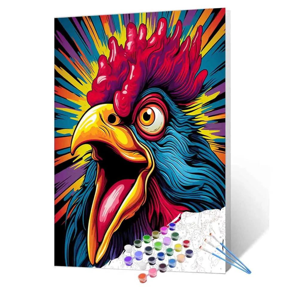 tucocoo-roaring-rooster-pop-art-malen-nach-zahlen-40x50-hahn image 1
