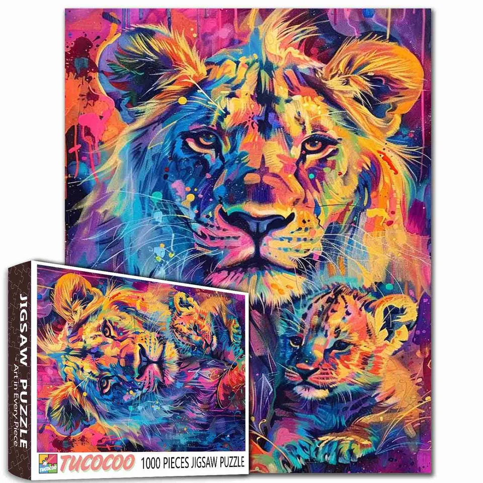 tucocoo-vibrant-lion-and-cub-puzzle-1000-teile-l-we image 1