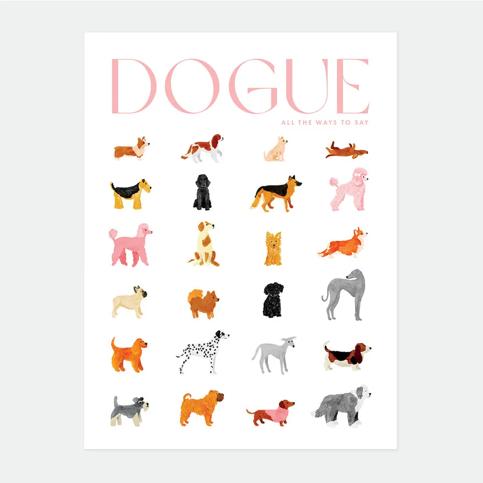 all-the-ways-to-say-dogue-poster-medium-29-7x39-7cm-hund-mode image 1