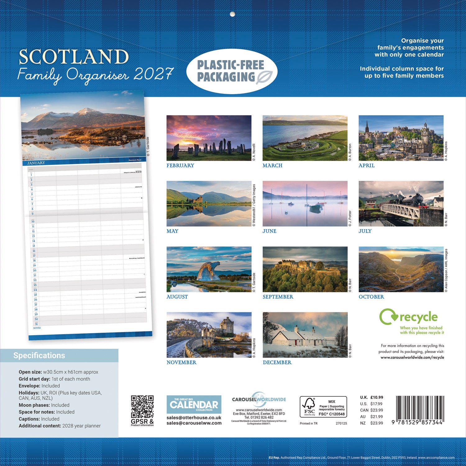 otter-house-scotland-familienplaner-wandkalender-2027-monat image 2