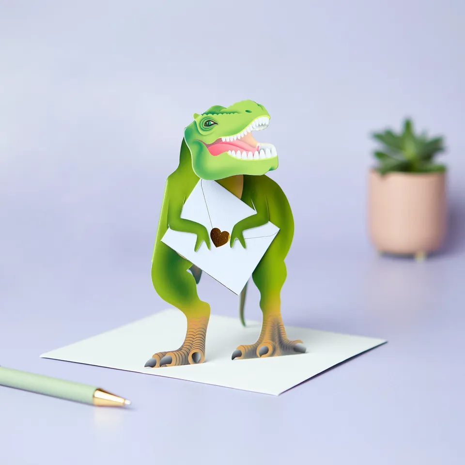 otter-house-special-delivery-rex-dinosaurier-3d-karte image 1
